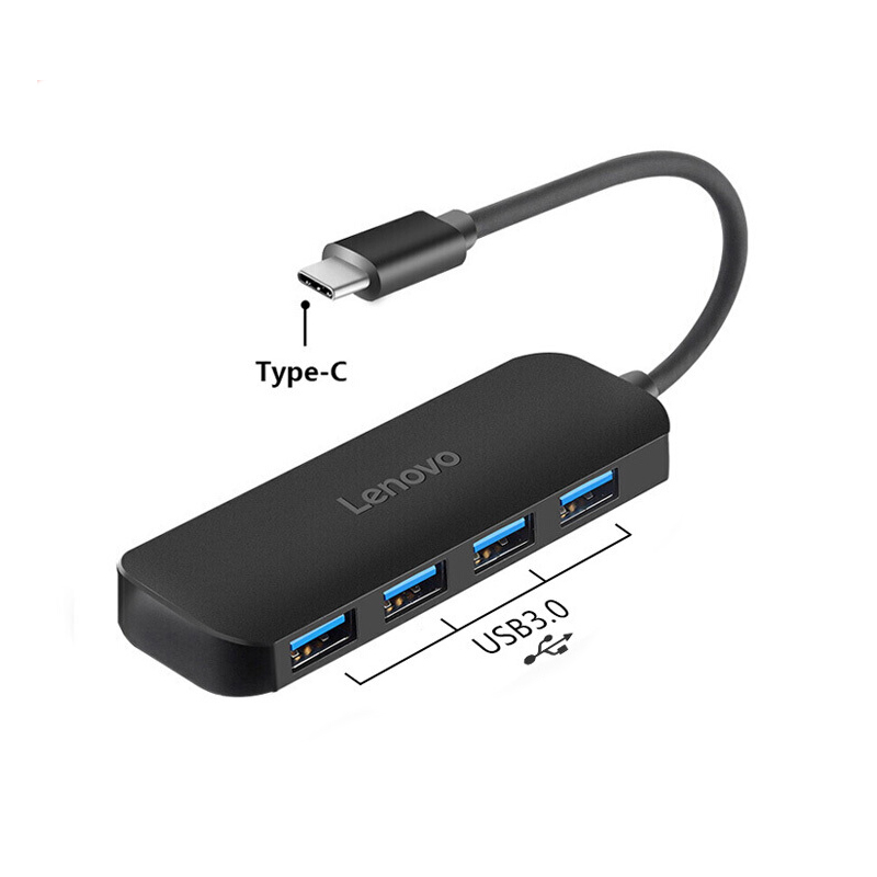 Lenovo USB C TYPE C HUB to USB 3.0  Adapter 4 Port Splitter For Laptop Notebook Macbook Computer Peripherals Accessorie Expander