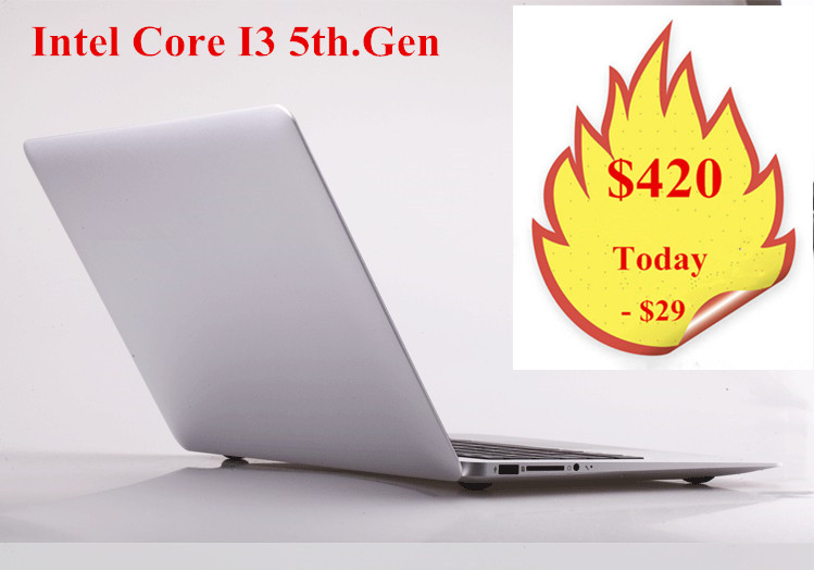 GMOLO 13.3inch portable laptop aluminium ultrabook I3 5th.Gen processor 4GB 128GB SSD backlit keyboard 1920*1080 HD screen