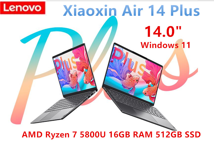 lenovo Xiaoxin Air 14 Plus  New 2021  AMD Ryzen 7 5800U 16GB RAM 512GB 14inch IPS screen computer Windows 11 notebook