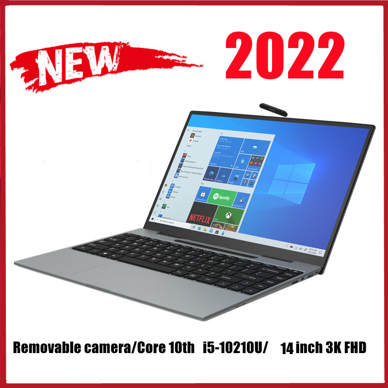 14'' Intel J4125  Core i5 10210U 3K 3000x2000 IPS Screen Laptop  8GB/16GB  RAM M.2 SSD Notebook Magnetic Camera 4.2GHz Gaming PC