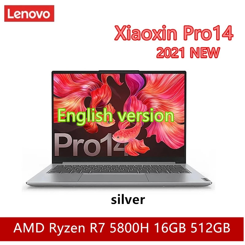 Lenovo Xiaoxin Pro14 2021 laptop Standard pressure Ryzen R7 5800H 16+512GB Win 10 Ultra-thin full screen Notebook
