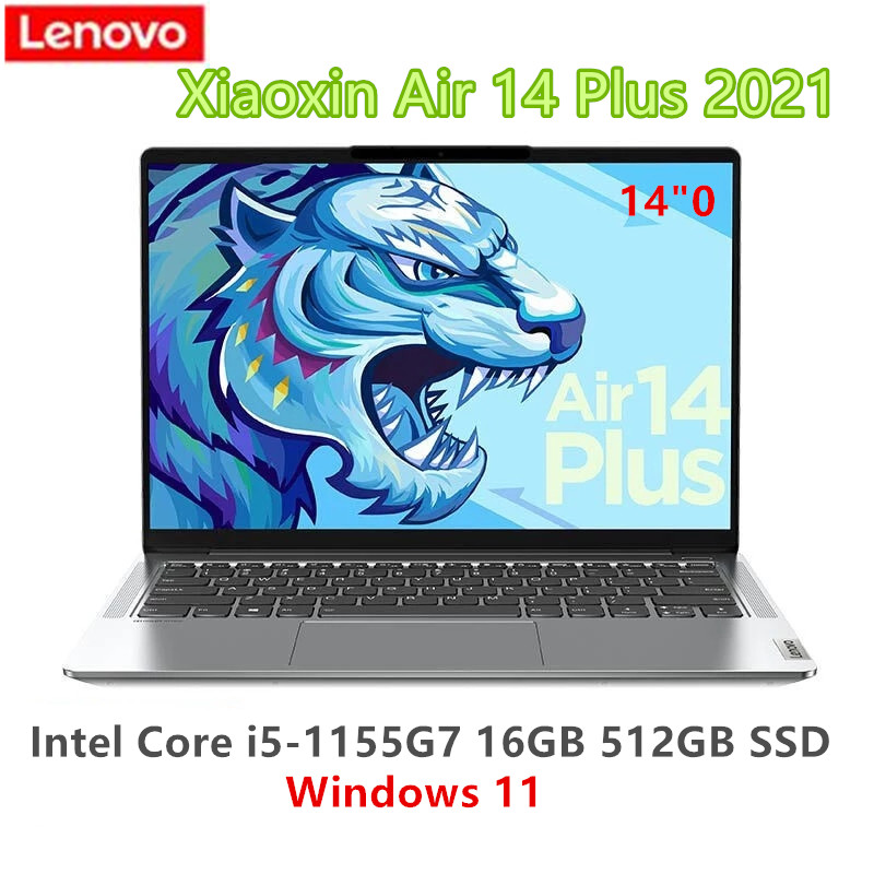Lenovo Xiaoxin Air 14 Plus New 2021 Windows 11 Laptop 14.0 inch Intel Core I5-1155G7 16G 512G SSD  Computer IPS Screen notebook