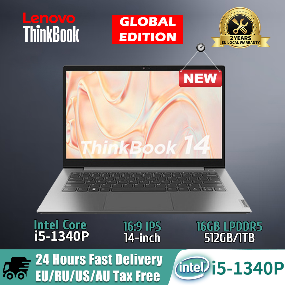 Lenovo ThinkBook 14 Laptop 2023 13th Gen Core i5-1340P Intel Iris Xe 16GB RAM 512G/1T/2TB SSD 14Inch FHD IPS Screen Notebook New