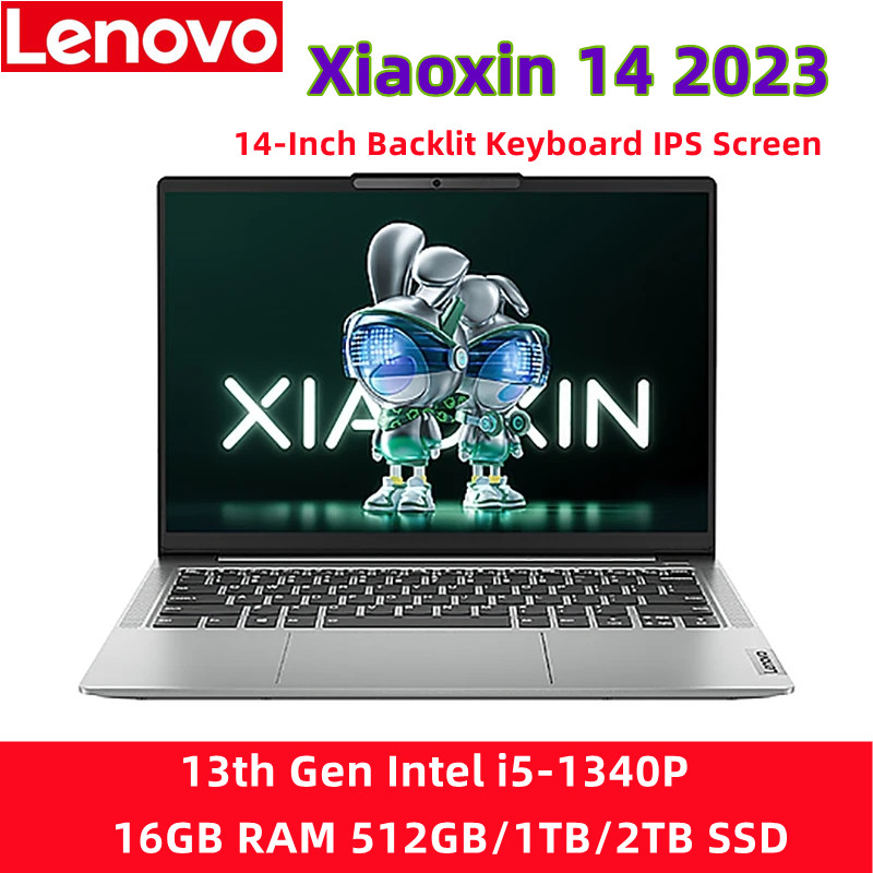 Lenovo Xiaoxin 14 Laptop 2023 13th Gen Intel i5-1340P 16GB RAM 512GB SSD 14-Inch Backlit Keyboard Notebook Computer PC