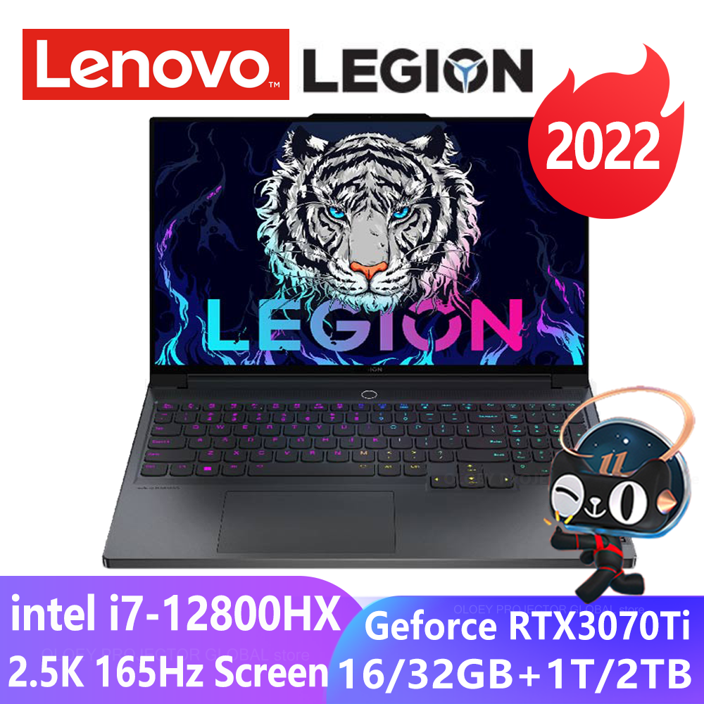 Lenovo Legion Y9000K 2022 E-Sports Gaming Laptop Intel i7-12800HX RTX3070Ti 8G 32GB RAM 2.5K 165Hz 16inch Game Notebook PC