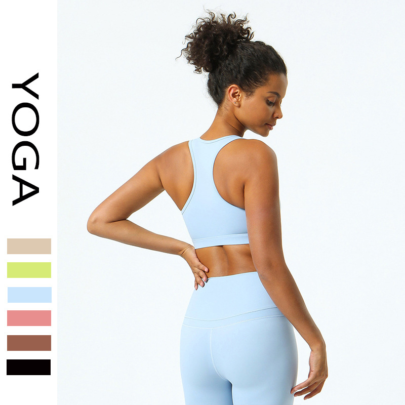 Yoga Suit Double Sided Brushed Sports Wrap Tank Top And Yoga Capris High Waist Fitness Running Training Pants Set