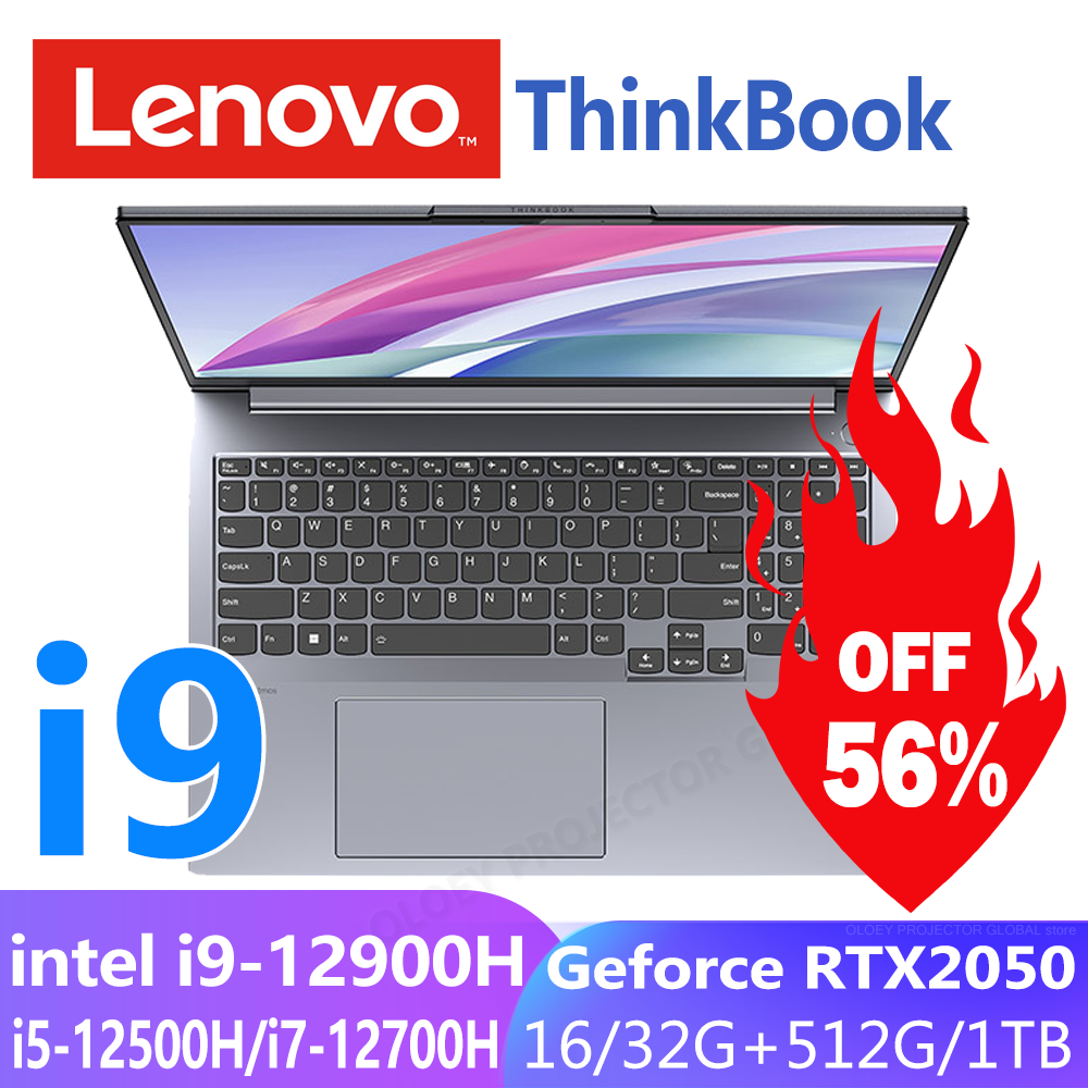 Lenovo ThinkBook 16+ 2022 Laptop Intel i5-12500H/i7-12700H RTX2050 16G/32GB RAM 512G/1TB SSD 16inch 2.5K 120Hz Screen Notebook