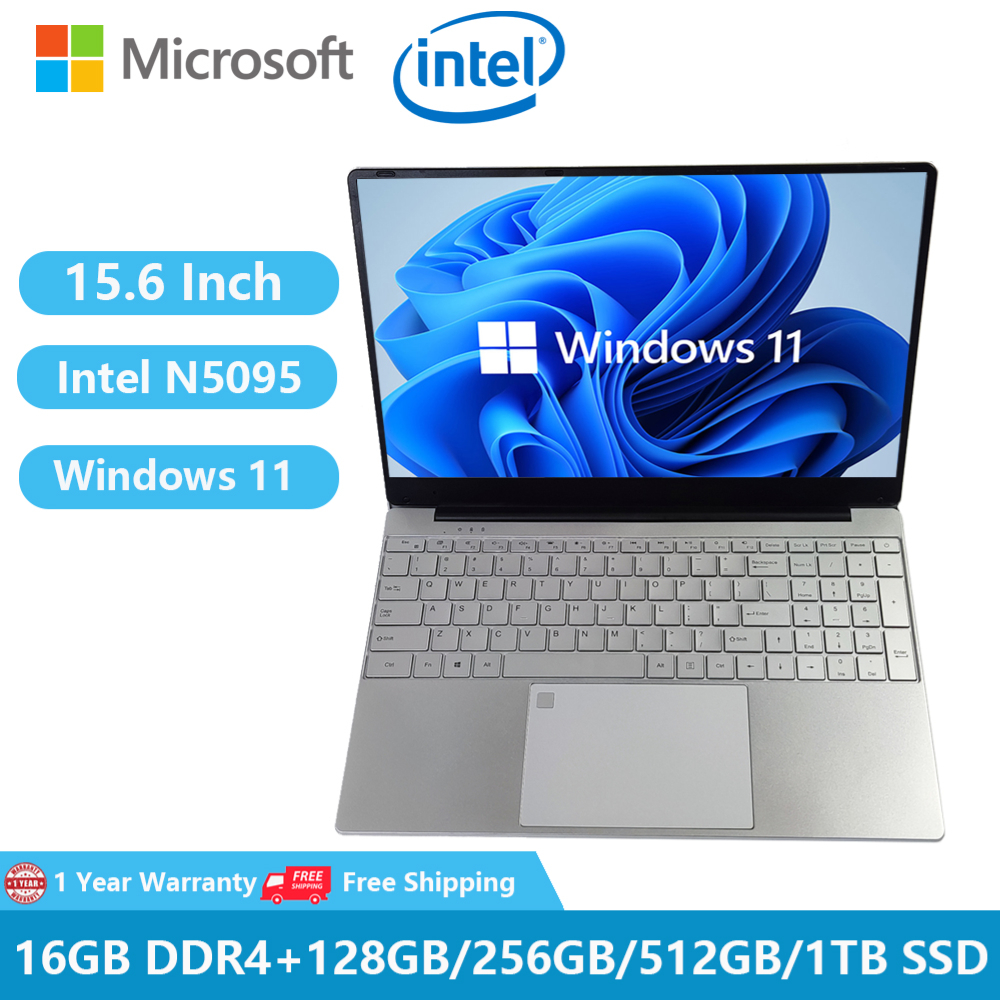 2023 Office Laptops Notebook Windows 11 Business Gaming Education 15.6" Netbook Intel Celeron N5095 16GB RAM 1T SSD Dual WiFi