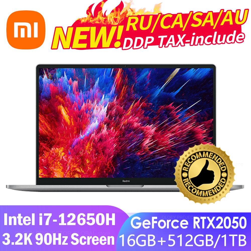 Original Xiaomi Mi RedmiBook Pro 15 Laptop i7-12650H/i5-12450H Geforce RTX 2050 16/32G RAM 1T SSD 15.6Inch 3.2K 90Hz Notebook