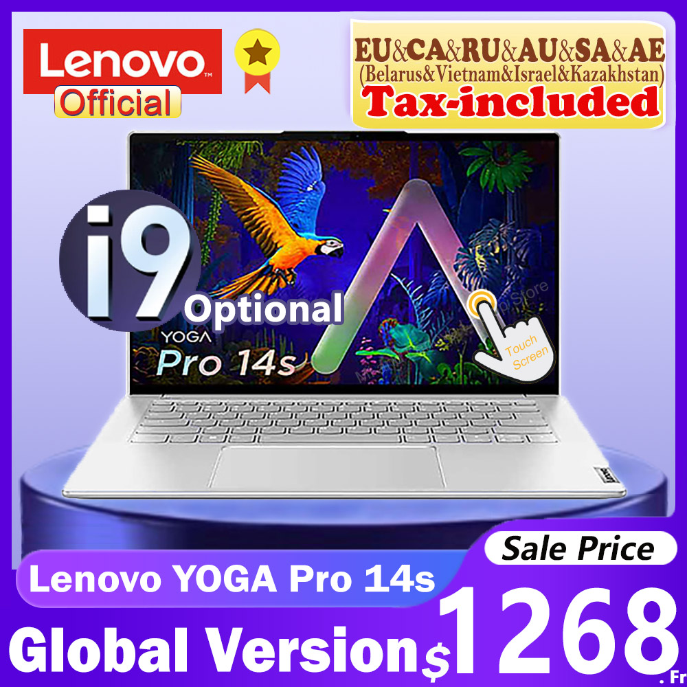 Lenovo YOGA Pro 14s 2022 Laptop i5-12500H/i7-12700H/i9-12900H 16G/32G RAM 1T/2T SSD 14.5inch 3K 120Hz Touchscreen Slim Notebook