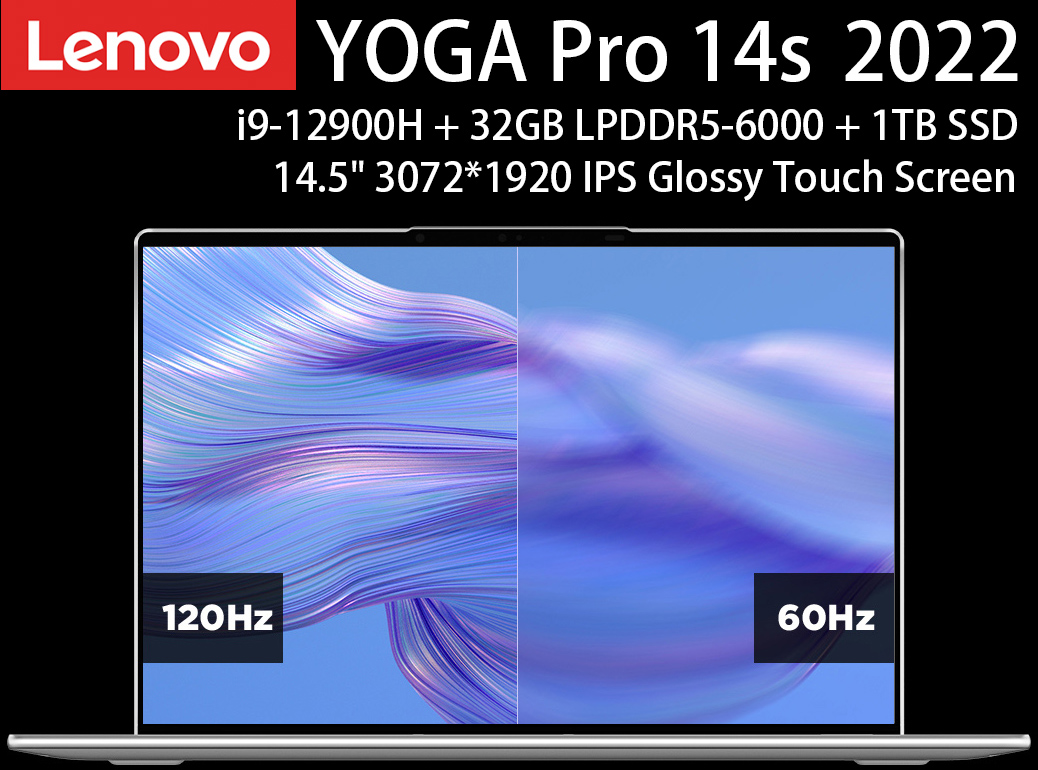 High-class Exquisit Lenovo Yoga Pro 14s 2022 9 SERIES Laptop i9 i7 i5 AMD R7 14 14.5 Inch Touch Screen 120Hz ThunderBolt