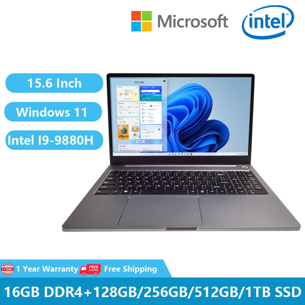 Gaming Notebooks Laptops I9 Gamer Computer PC Windows 11 15.6 inch Intel I9-9880H 32GB RAM Dual M.2 SSD DDR4 Russia Backlit WiFi