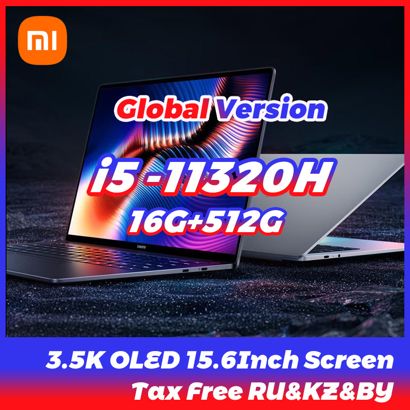 Xiaomi Mi Laptop Pro 15 3.5K OLED 15.6Inch Intel Core i5-11320H iris Xe 16GB DDR4 + 512GB SSD Notebook Fingerprint Unlock Pc