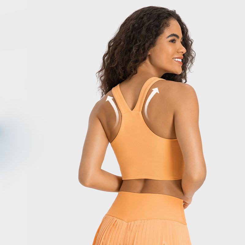 New Sexy V-neck Sports Tank Top Women's Wide Shoulder Strap Shockproof Fitness Yoga Tank Top Yoga Top