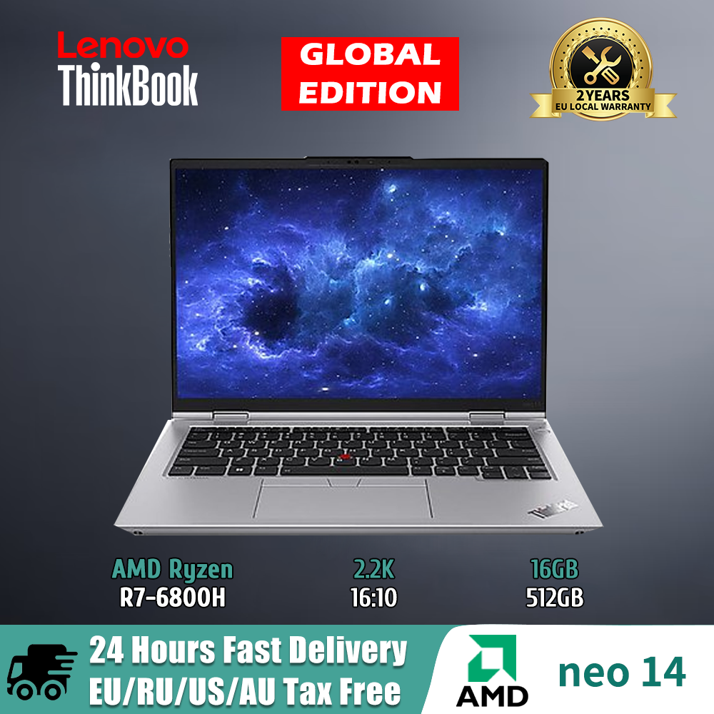 2022 Lenovo Laptop ThinkPad Neo 14 Ryzen R7-6800H/R5-6600H AMD 680M/660M 16G LPDDR5 512G/1T SSD 14-inch 2.2K 100% SRGB Screen PC