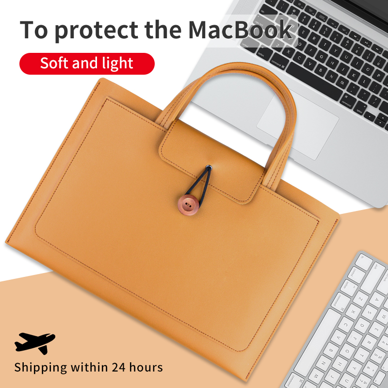 Laptop bag 13 13.3 14 inches PU waterproof laptop sleeve for Macbook Air Pro computer Asus Lenovo Dell Huawei handbag briefcase