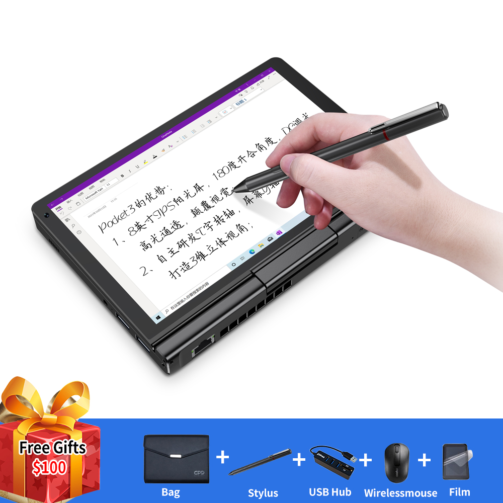 In stock!GPD Pocket3 Intel Core I7-1195 8Inch Touch Screen Mini Laptop Tablet PC Win10 System Iris Xe Graphics  16GB RAM/1TB