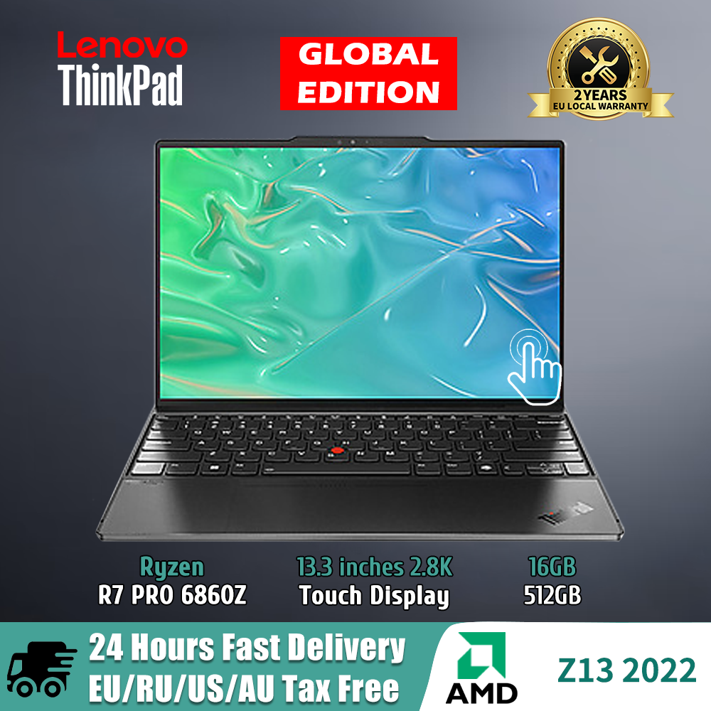 Lenovo Laptop ThinkPad Z13 NoteBook R7 6860Z 16GB LPDDR5 512GB SSD Radeon 13.3 Inch 2.8K OLED Backlit Touch Screen PC