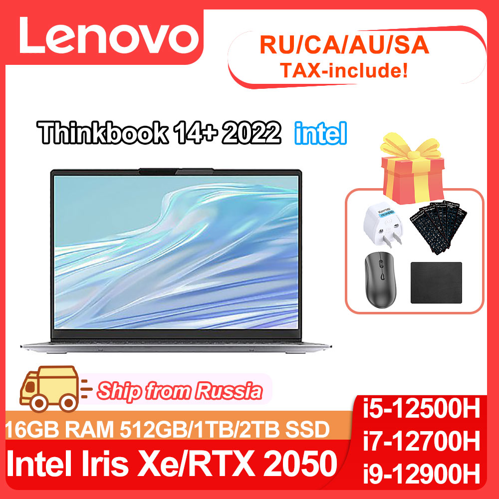 Lenovo ThinkBook 14+ Laptop 2022 i5-12500H/i9-12900H 16G/32G RAM 512G/1T/2T SSD GeForce RTX2050/Intel Iris Xe 2.8K Slim Notebook