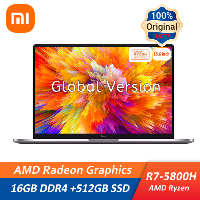 Xiaomi RedmiBook Pro 15 Laptop AMD Ryzen 7 5800H 16GB DDR4 + 512GB SSD 15.6 Inch 3.2K 90Hz FHD Home Office Mi Notebook WiFi6 PC