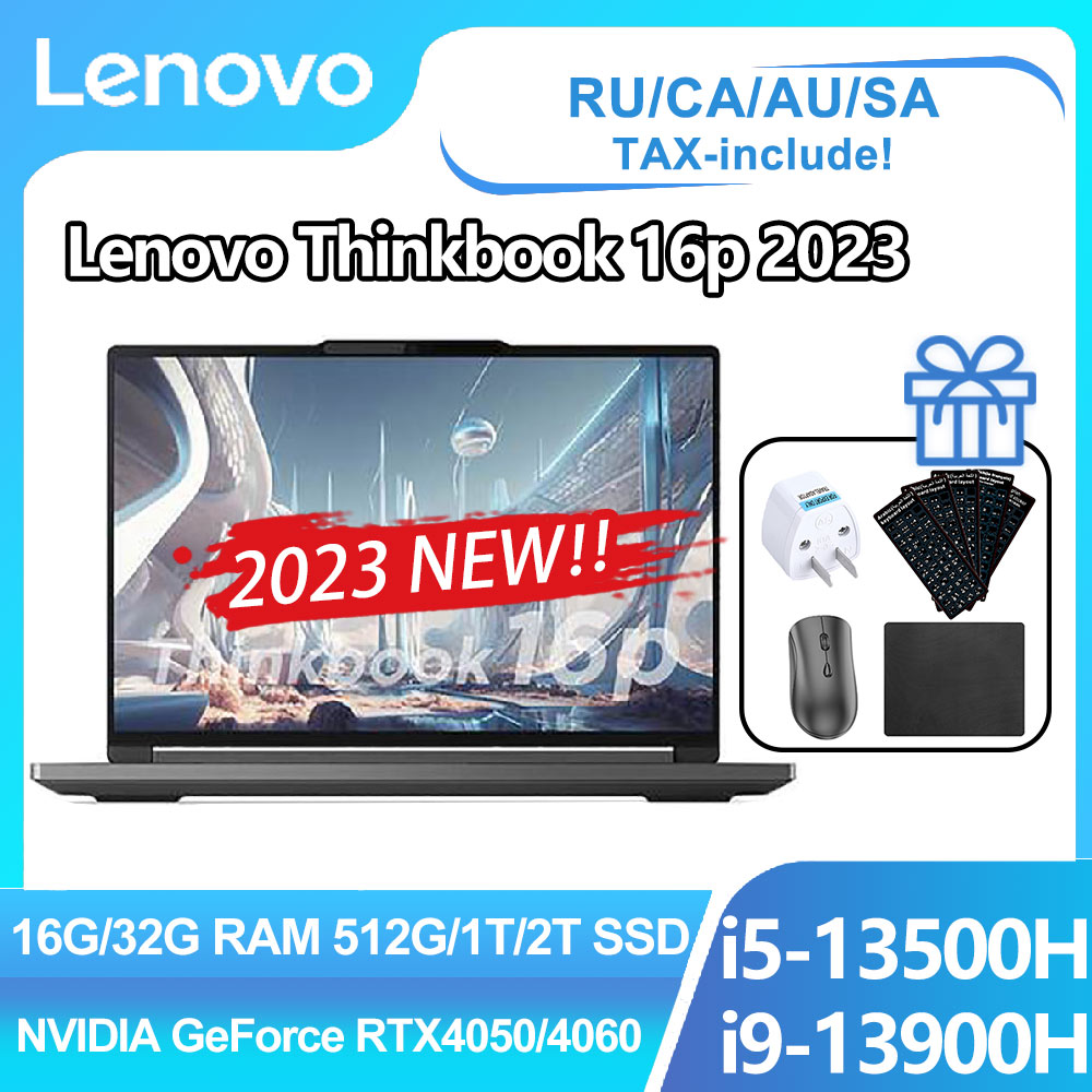 2023 Thinkbook 16p Laptop Intel i5-13500H/i9-12900H RTX4050/4060 16GB/32GB RAM 512GB/1TB/2TB SSD 16-inch 3.2K 165HZ IPS Notebook