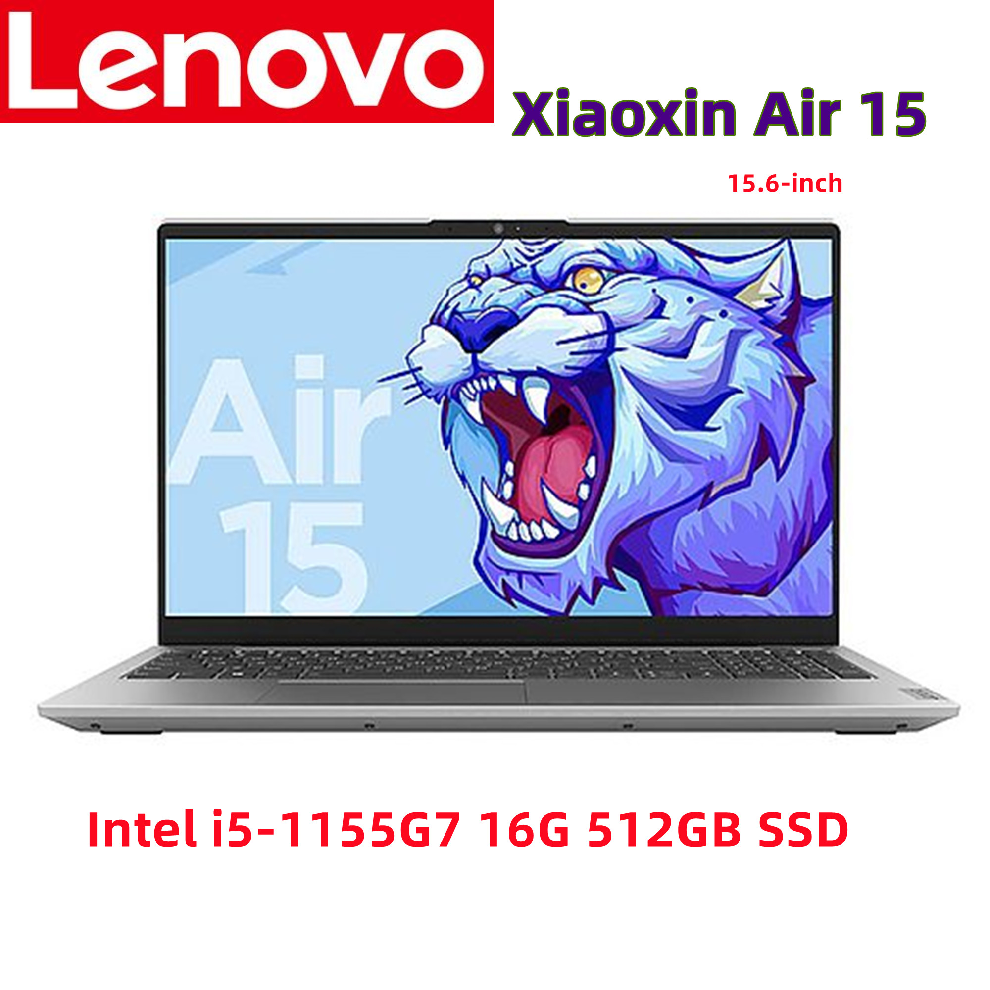 lenovo Xiaoxin Air 15 Intel Core I5-1155G7 Windows 11 16G 512G SSD 15.6 inch Full-screen Lightweight Laptop
