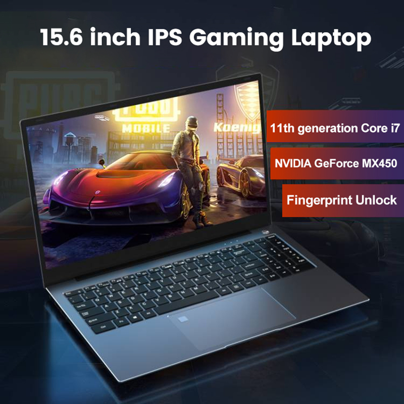12th Gen i7 i5 15.6 Inch IPS Gaming Laptop i9 10880H i7 1165G7 NVIDIA MX450 2G NVMe Fingerprint Ultrabook Notebook Windows 11 10