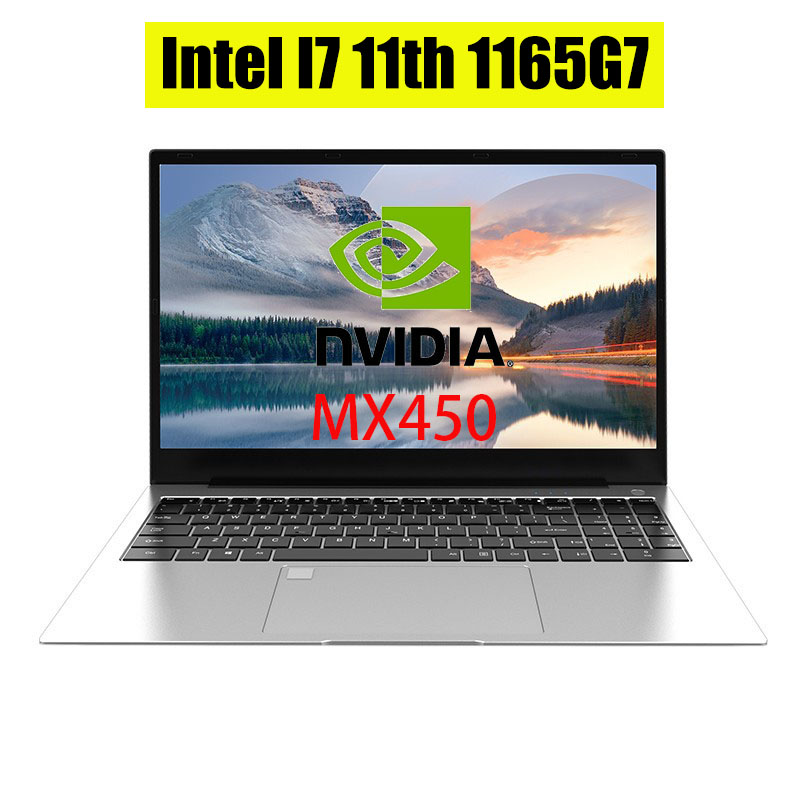 2022 15.6 inch Gaming Laptop 11th Gen Core i7-1165G7 MX450 16GB/32G RAM 1TB/512G SSD Metal Notebook Computer PC Netbook AC WiFi
